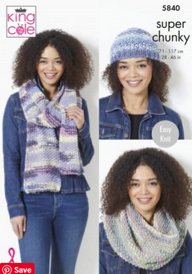 *Pattern 5840 Super Chunky  King Cole