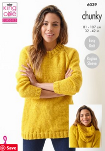 *Pattern 6039  Chunky  King Cole