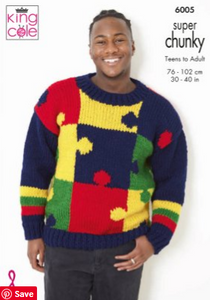 *Pattern 6005 Super Chunky  King Cole