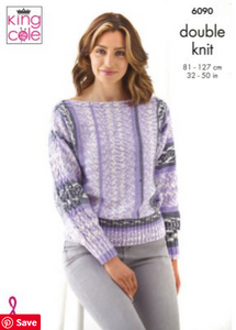 *Double knit pattern. 6090