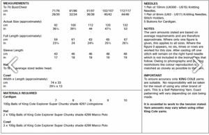 Pattern 5457   Super Chunky   King Cole