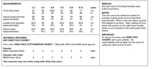 Pattern 6243  Chunky  King Cole