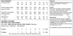 Pattern 5548   Super Chunky   King Cole