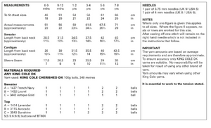 Pattern 5922  DK   King Cole