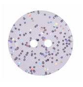 Clear Transparent Glitter Button: 11mm: Lilac  G455411\11.