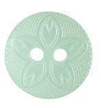 Pale green Etched Flower Button 12mm G418520/21.