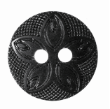 Black Etched Flower Button 12mm G418520/34.