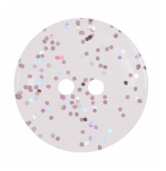 Clear Transparent Glitter Button: 11mm: Pale pink  G455411\06.