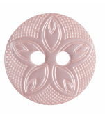 Pink Etched Flower Button 12mm G418520/6.