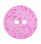 Transparent Glitter Button: 11mm: bright pink  G455411\7.