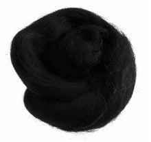 Load image into Gallery viewer, Natural Wool Roving 10g Black 303