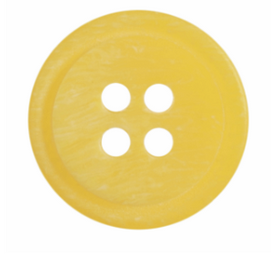 Ombre Rimmed Button: 4 Hole: 15mm: Yellow Code: G454815\3.