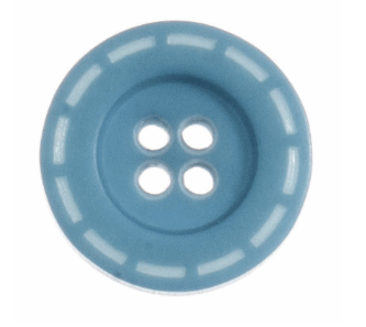 Stitched Design Button: 18mm: Aqua Blue Code: G437928\25.