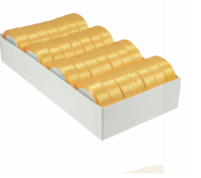 golden yellow 15m x 20mm reel satin ribbon TSAT20\660.
