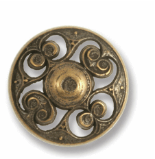 Metal Filigree Button: 15mm: Bronze Code: G422724\70.
