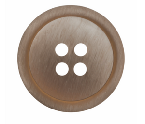 Ombre Rimmed Button: 4 Hole: 15mm: Brown Code: G454815\29.