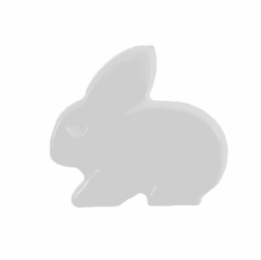 Bunny Button: Shank: 17mm: White Code: G458217\1.