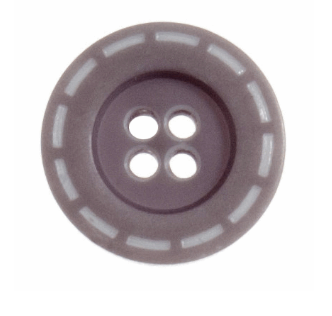 Stitched Design Button: 18mm: Grey Code: G437928\32.