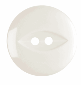 Polyester Fish Eye Button: 19mm: Solid White Code: G033930\101.