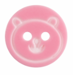 Pink Teddy Bear Face Button: 13mm. G458412\6.
