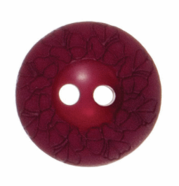 Flower Button: Debossed: 15mm: Burgundy Code: G439724\12.