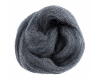 Natural Wool Roving: 10g: Melange Blue Code: FW10.018.