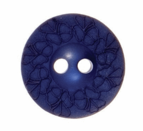Flower Button: Debossed: 15mm: Blue/Black Code: G439724\19