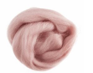 Natural Wool Roving: 10g: Powder Pink Code: FW10.323.