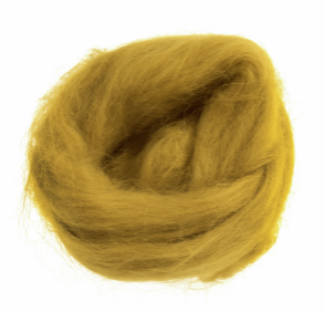 Natural Wool Roving: 10g: Mustard Code: FW10.005.