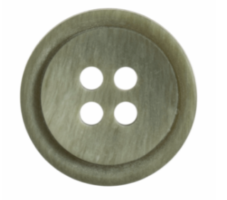 Ombre Rimmed Button: 4 Hole: 15mm: Khaki Code: G454815\22.