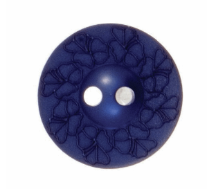 Flower Button: Debossed: 18mm: Dark Blue Code: G439728\17.