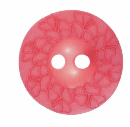 Flower Button: Debossed: 15mm: Light Pink Code: G439724\6.