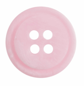 Ombre Rimmed Button: 4 Hole: 15mm: Light Pink Code: G454815\6.