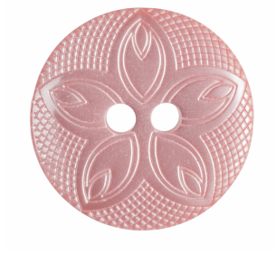Etched Flower Button: 18mm: Pink Code: G418528\6.