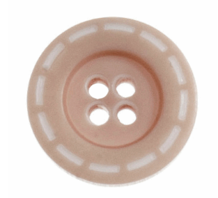 Stitched Design Button: 18mm: Brown Code: G437928\29.