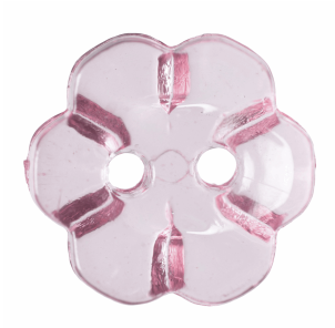 Six Petal Flower Clear Button:  11mm: Light Pink Code: G455211\6.