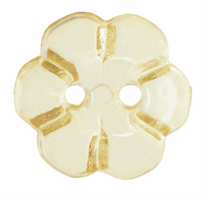 Six Petal Flower Clear Button:  18mm: Light Yellow Code: G455218\3.