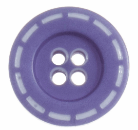 Stitched Design Button: 18mm: Purple Code: G437928\14.