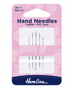 Hand Sewing Needles:    Leather/PVC/Vinyl: Size 3-7 :H217.37