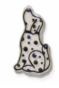 Dalmatian Button: 24mm: Black & White Code: G388836.