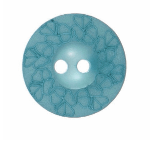 Flower Button: Debossed: 18mm: Light Blue Code: G439728\15.