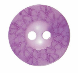 Flower Button: Debossed: 15mm: Lilac Code: G439724\11.