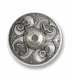 Metal Filigree Button: 15mm: Ant. Silver Code: G422724\100.
