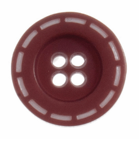Stitched Design Button: 18mm: Dark Brown Code: G437928\30.