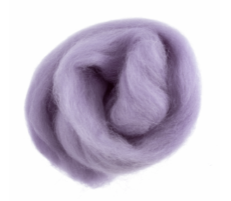 Natural Wool Roving: 10g: Lilac Code: FW10.009.