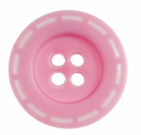 Stitched Design Button: 18mm: Pink Code: G437928\7.