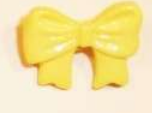 yellow bow button - shanked 15mm   BBbowyell