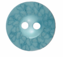 Flower Button: Debossed: 15mm: Light Blue Code: G439724\15.