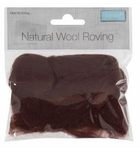 Load image into Gallery viewer, Natural Wool Roving 10g Chocolate 306