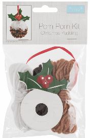 Pom Pom Kit Christmas Pudding